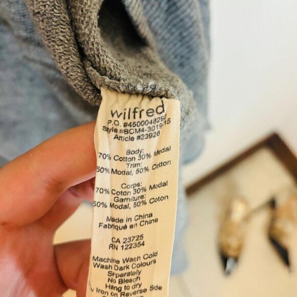 Aritzia Wilfred Grey Speckled Diderot Cardigan SZ Small - Picture 5 of 8